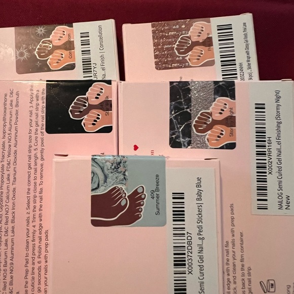 NIB NAILOG Gel Nail Polish Strips & UV Lamp - Picture 3 of 9